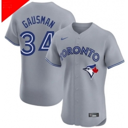 Men Toronto Blue Jays 34 Kevin Gausman Gray Cool Base Stitched Baseball Jersey Men Toronto Blue Jays 34 Kevin Gausman Gray Cool Base Stitched Baseball Jersey