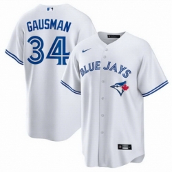 Men Toronto Blue Jays 34 Kevin Gausman White Home Cool Base Stitched Baseball Jersey Men Toronto Blue Jays 34 Kevin Gausman White Home Cool Base Stitched Baseball Jersey