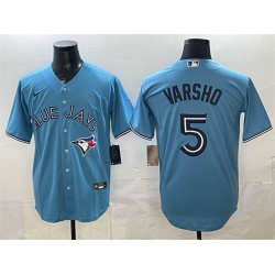 Men Toronto Blue Jays  5 Daulton Varsho Light Blue 2025 Cool Base Stitched Baseball Jersey