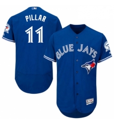 Mens Majestic Toronto Blue Jays 11 Kevin Pillar Blue Alternate Flex Base Authentic Collection MLB Jersey