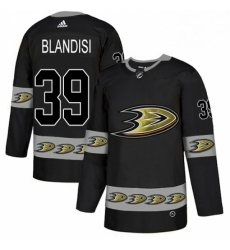 Mens Adidas Anaheim Ducks 39 Joseph Blandisi Premier Black Team Logo Fashion NHL Jersey 