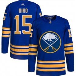 Men Buffalo Sabres 15 Brandon Biro Blue Stitched Jersey