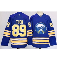 Men Buffalo Sabres 89 Alex Tuch Blue 2024 25 Stitched Jersey