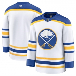 Men Buffalo Sabres Blank White 2024 25 Away Stitched Hockey Jersey