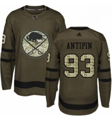 Mens Adidas Buffalo Sabres 93 Victor Antipin Premier Green Salute to Service NHL Jersey 