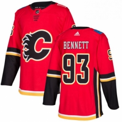 Mens Adidas Calgary Flames 93 Sam Bennett Premier Red Home NHL Jersey 