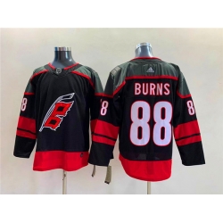 Men Carolina Hurricanes 88 Brent Burns Black Stitched Jersey