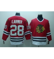 Chicago Blackhawks 28 Larmer red jerseys CCM