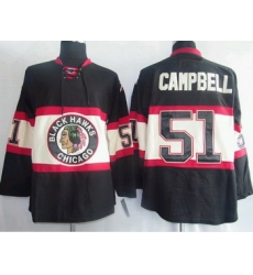 Chicago Blackhawks 51 Brian Campbell Black  Jersey New Third