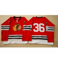 NHL Mitchell And Ness 1960-61 Chicago Blackhawks #36 Noname red Throwback jerseys