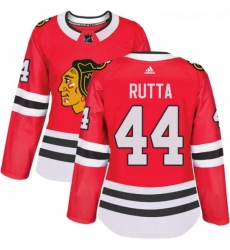 Womens Adidas Chicago Blackhawks 44 Jan Rutta Authentic Red Home NHL Jersey 