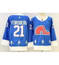 Men Colorado Avalanche 21 Peter Forsberg Blue 2025 Stitched With C Patch Hockey Jersey