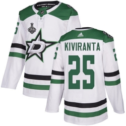 Men Adidas Dallas Stars 25 Joel Kiviranta White Road Authentic 2020 Stanley Cup Final Stitched NHL Jersey