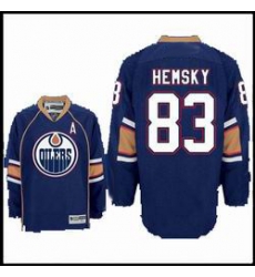 RBK Edmonton Oilers #83 HEMSKY jerseys navy Jerseys