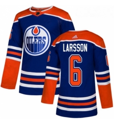 Youth Adidas Edmonton Oilers 6 Adam Larsson Authentic Royal Blue Alternate NHL Jersey 