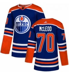 Youth Adidas Edmonton Oilers 70 Ryan McLeod Authentic Royal Blue Alternate NHL Jersey 