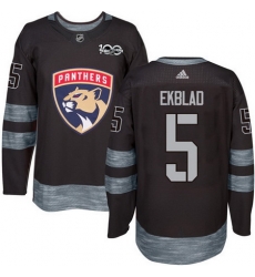 Panthers #5 Aaron Ekblad Black 1917 2017 100th Anniversary Stitched NHL Jersey