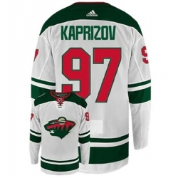 Men Minnesota Wild 97 Kirill Kaprizov White Stitched Jerse