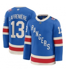 Men New York Rangers 13 Alexis Lafreniere Blue Centennial Stitched Hockey Jersey Men New York Rangers 13 Alexis Lafreniere Blue Centennial Stitched Hockey Jersey