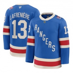 Men New York Rangers 13 Alexis Lafreniere Blue Centennial Stitched Hockey Jersey Men New York Rangers 13 Alexis Lafreniere Blue Centennial Stitched Hockey Jersey