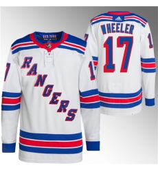 Men New York Rangers 17 Blake Wheeler White Stitched Jersey