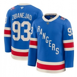 Men New York Rangers 93 Mika Zibanejad Blue Centennial Stitched Hockey Jersey Men New York Rangers 93 Mika Zibanejad Blue Centennial Stitched Hockey Jersey