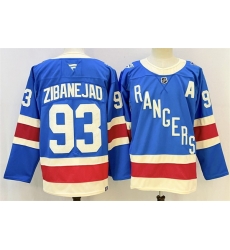 Men New York Rangers 93 Mika Zibanejad Blue With A Patch Stitched Hockey Jersey Men New York Rangers 93 Mika Zibanejad Blue With A Patch Stitched Hockey Jersey