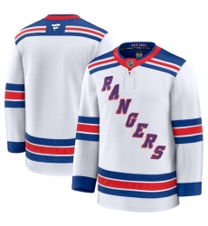 Men New York Rangers Blank White 2024 25 Away Stitched Hockey Jersey