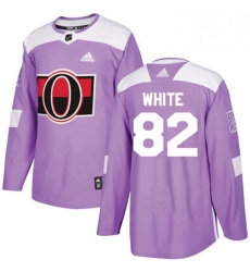 Mens Adidas Ottawa Senators 82 Colin White Authentic Purple Fights Cancer Practice NHL Jersey 