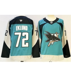 Men San Jose Sharks 72 William Eklund Teal 2025 Alternate Stitched Hockey Jersey Men San Jose Sharks 72 William Eklund Teal 2025 Alternate Stitched Hockey Jersey