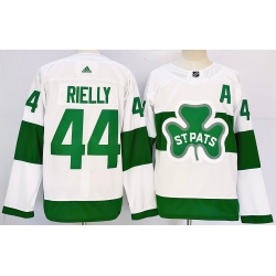 Men's Toronto Maple Leafs #44 Morgan Rielly White St Patricks Authentic Jersey