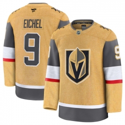 Men Vegas Golden Knights 9 Jack Eichel Gold 2024 25 Home Stitched Hockey Jersey