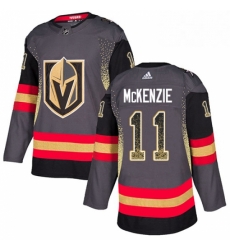 Mens Adidas Vegas Golden Knights 11 Curtis McKenzie Authentic Black Drift Fashion NHL Jersey 