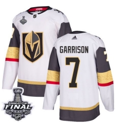 womens jason garrison vegas golden knights jersey white adidas 7 nhl away 2018 stanley cup final authentic