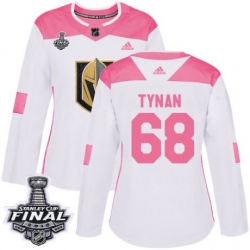 womens tj tynan vegas golden knights jersey white pink adidas 68 nhl 2018 stanley cup final authentic fashion