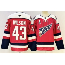 Men Washington Capitals 43 Tom Wilson Red With A Patch Stitched Hockey Jersey Men Washington Capitals 43 Tom Wilson Red With A Patch Stitched Hockey Jersey