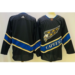 Men Washington Capitals Blank Black 2022 23 Reverse Retro Stitched Jersey