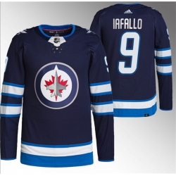 Men Winnipeg Jets 9 Alex Iafallo Navy Stitched Jersey