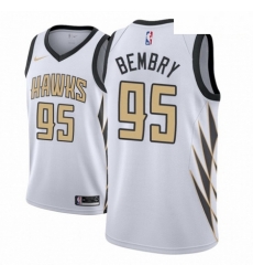 Men NBA 2018 19 Atlanta Hawks 95 DeAndre Bembry City Edition White Jersey