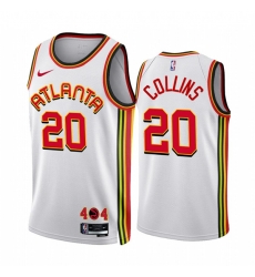 Men's Atlanta Hawks #20 John Collins 2022-23 White Association Edition Stitched Jersey