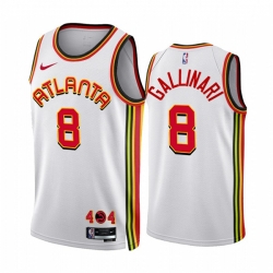 Men's Atlanta Hawks #8 Danilo Gallinari 2022-23 White Association Edition Stitched Jersey