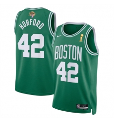 Men Boston Celtics 42 Al Horford Kelly Green 2024 Finals Champions Icon Edition Stitched Basketball Jersey