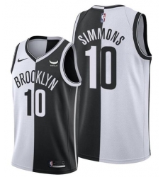 Men Nike Brooklyn Nets 10 Ben Simmons Split Edition Swingman Jersey