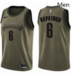 Mens Nike Brooklyn Nets 6 Sean Kilpatrick Swingman Green Salute to Service NBA Jersey