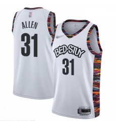 Nets 31 Jarrett Allen White Basketball Swingman City Edition 2019 20 Jersey