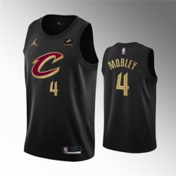 Men Cleveland Cavaliers 4 Evan Mobley Black Statement Edition Stitched Basketball Jersey