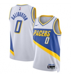 Men Indiana Pacers 0 Tyrese Haliburton White 2025 26 City Edition Stitched Basketball Jersey Men Indiana Pacers 0 Tyrese Haliburton White 2025 26 City Edition Stitched Basketball Jersey