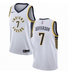 Mens Nike Indiana Pacers 7 Al Jefferson Swingman White NBA Jersey Association Edition