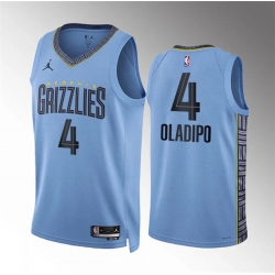 Men Memphis Grizzlies 4 Victor Oladipo Blue Statement Edition Stitched Jersey