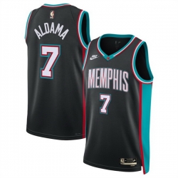 Men Memphis Grizzlies 7 Santi Aldama Black 2025 Classic Edition Stitched Basketball Jersey Men Memphis Grizzlies 7 Santi Aldama Black 2025 Classic Edition Stitched Basketball Jersey